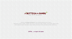 Desktop Screenshot of labottegadelbambu.it